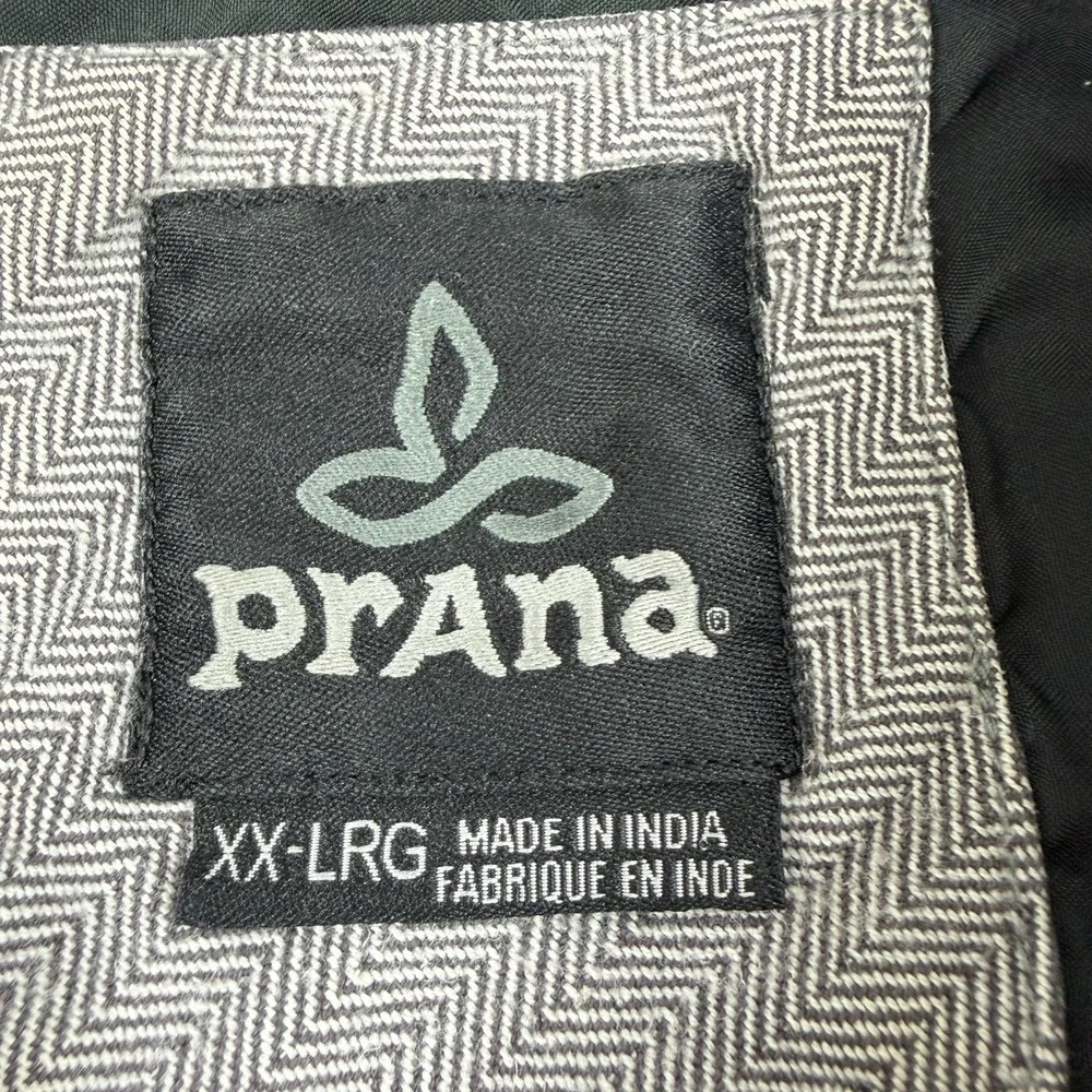 prAna Shirt Mens XX Large Gray Long‎ Sleeve Organic Cotton Button Up M23170384